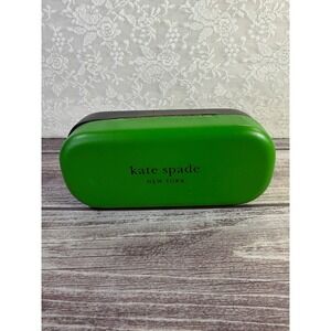 Kate Spade‎ Hard Shell Glasses Case Green Black Hello Sunshine Sunglasses